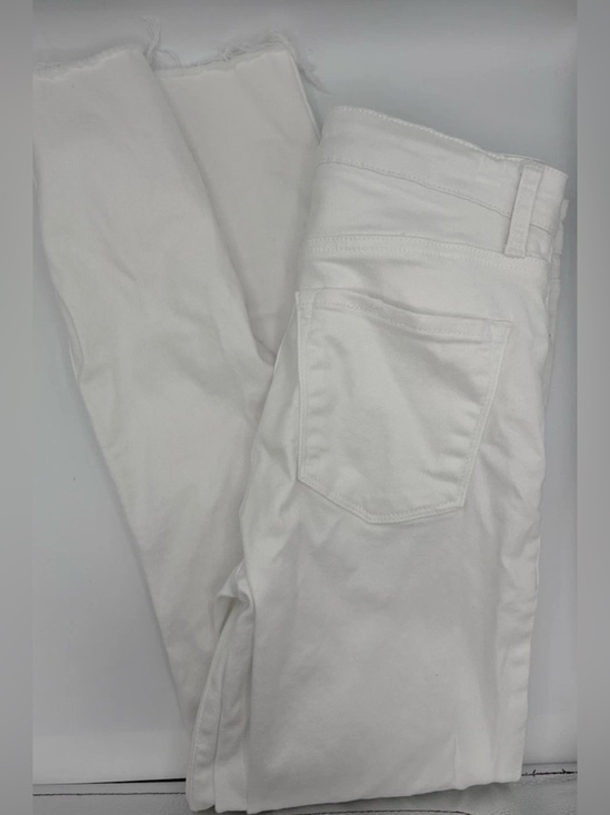 STS Blue Denim - sts blues Women's High Rise Ankle White Denim Distressed Jeans Sz 26 Raw Hem